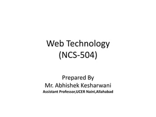 Unit1 Web Technology UPTU UNIT 1 | PDF