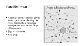 Satellite Pattern Cities Examples urban planning town city country planning | PPTX