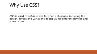 Why Use Css Image Web Development Fundamentals UNIT 1 & 2.pptx