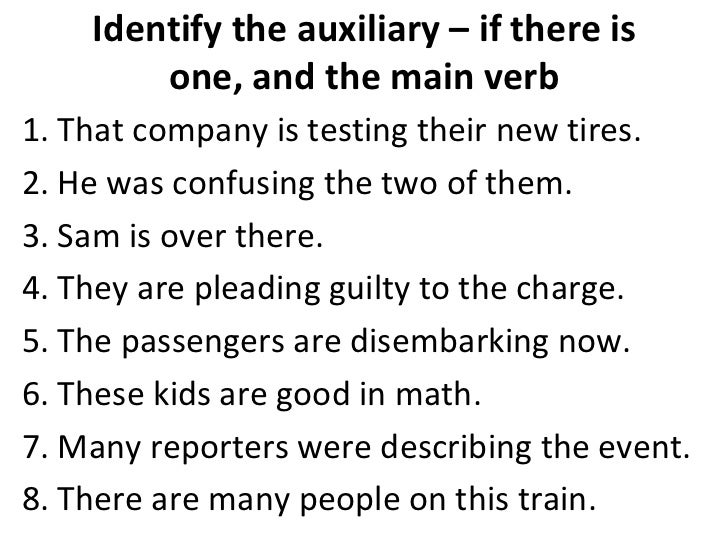 Unit 12 auxiliary phrases, forms of the verb and tense