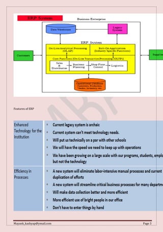 Mayank_kashyap@ymail.com Page 3
Features of ERP
 