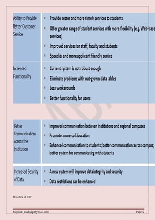 Mayank_kashyap@ymail.com Page 5
Benefits of ERP
 
