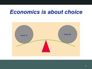 Economics is about choice
9
 
