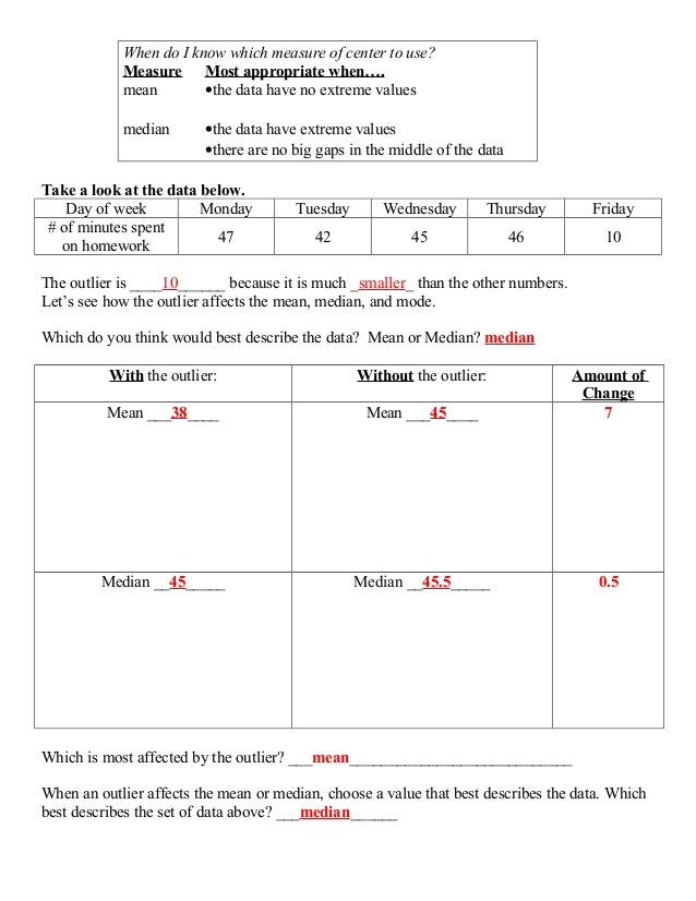Measures Of Center