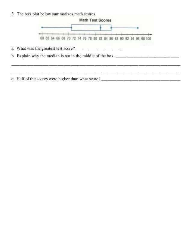 Unit 12 lesson 5 measures of variability hw