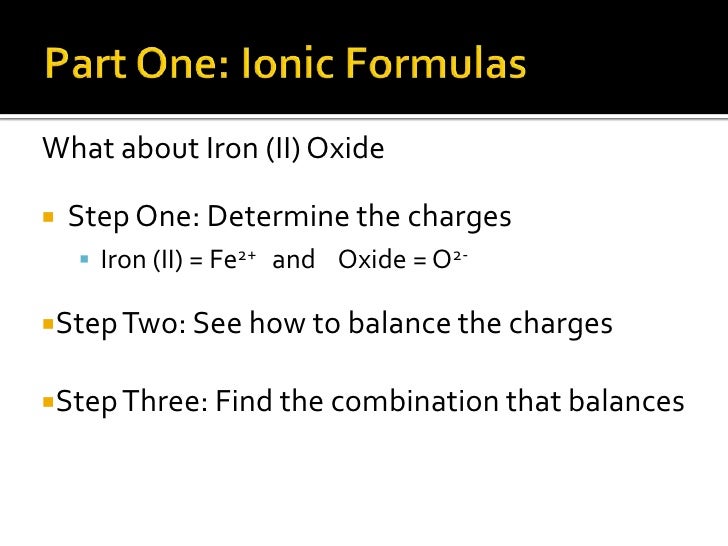 Unit 12 Chemical Naming and Formulas
