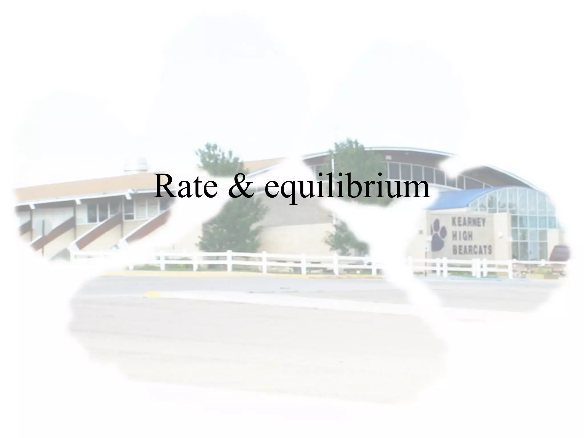 Rate & equilibrium
 