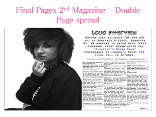 Final Pages 2nd Magazine – Double
Page spread
 