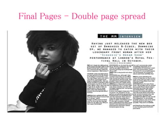 Final Pages - Double page spread
 