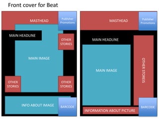 Front cover for Beat
MASTHEAD
MAIN IMAGE
INFO ABOUT IMAGE
MAIN HEADLINE
OTHER
STORIES
MAIN IMAGE
OTHERSTOREIS
INFORMATION ABOUT PICTURE
OTHER
STORIES
OTHER
STORIES
MASTHEAD
MAIN HEADLINE
BARCODEBARCODE
Publisher
Promotions
 