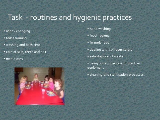 explain how to effectively care for childrens skin hair and teeth Range factors care of skin, hair, teeth allowing for differences based on choice, ethnicity and culture play, rest and sleep times nutrition and hydration sun awareness care of nappy area dressing and undressing toileting supporting independence and self care encouraging and modelling good personal hygiene with children. explain how to effectively care for childrens skin hair and teeth Range factors care of skin, hair, teeth allowing for differences based on choice, ethnicity and culture play, rest and sleep times nutrition and hydration sun awareness care of nappy area dressing and undressing toileting supporting independence and self care encouraging and modelling good personal hygiene with children.