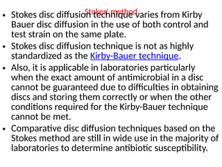 Antimicrobial susceptibility testing by Disc diffusion methods,Tube ...