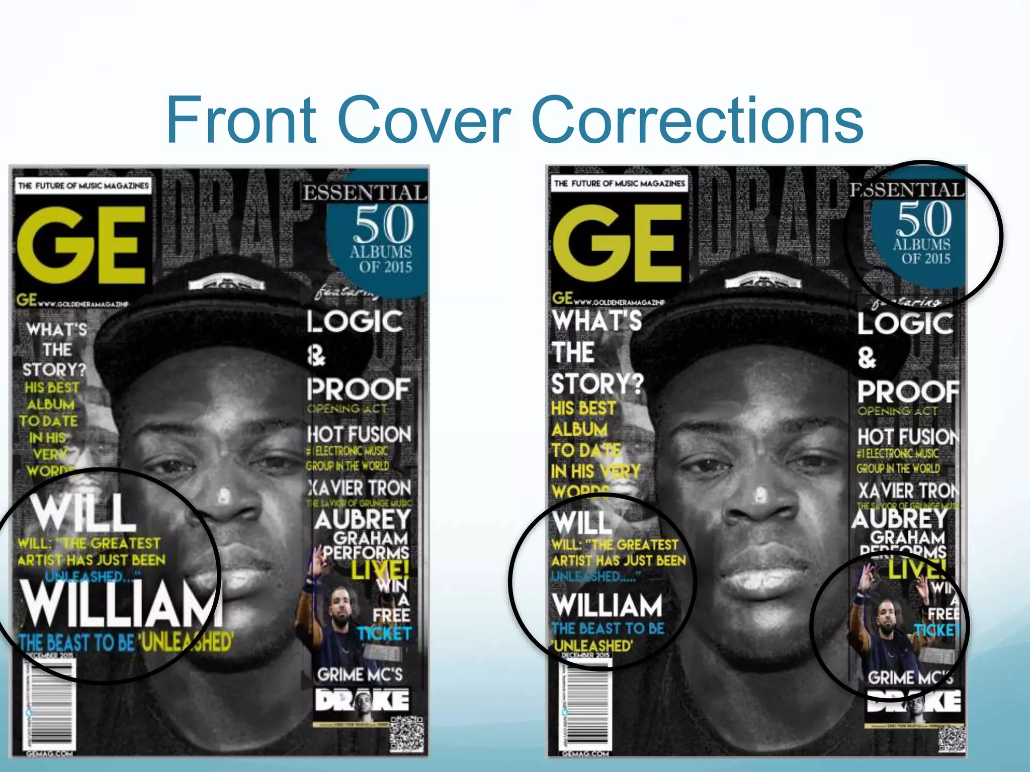 Front Cover Corrections
 