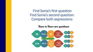 Find Sonia’s first question
Find Sonia’s second question.
Compare both expressions: