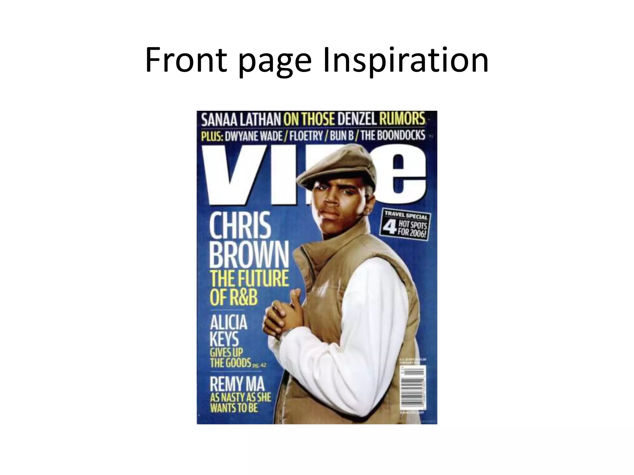 Front page Inspiration
 