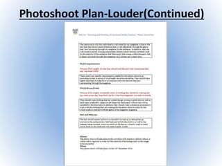 Photoshoot Plan-Louder(Continued)
 