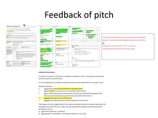 Feedback of pitch
 