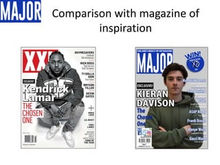 Comparison with magazine of
inspiration
 