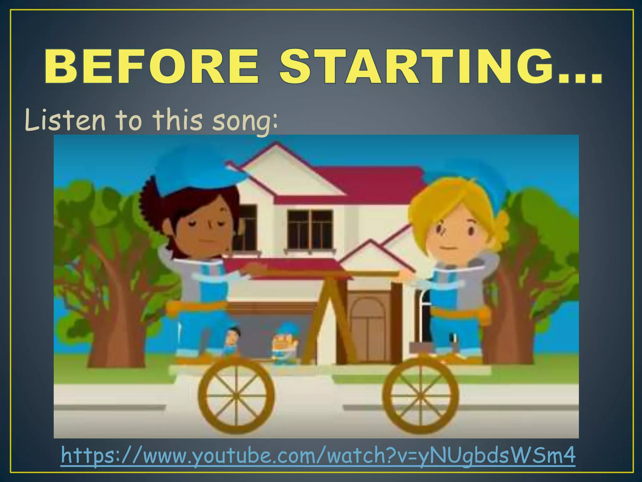 Listen to this song:
https://www.youtube.com/watch?v=yNUgbdsWSm4
 