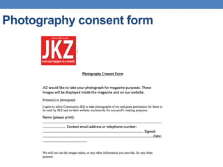 Photography consent form
 