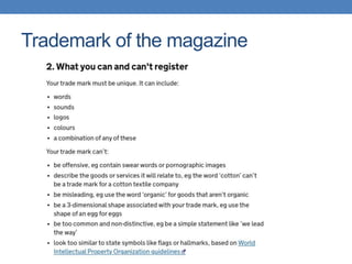 Trademark of the magazine
 