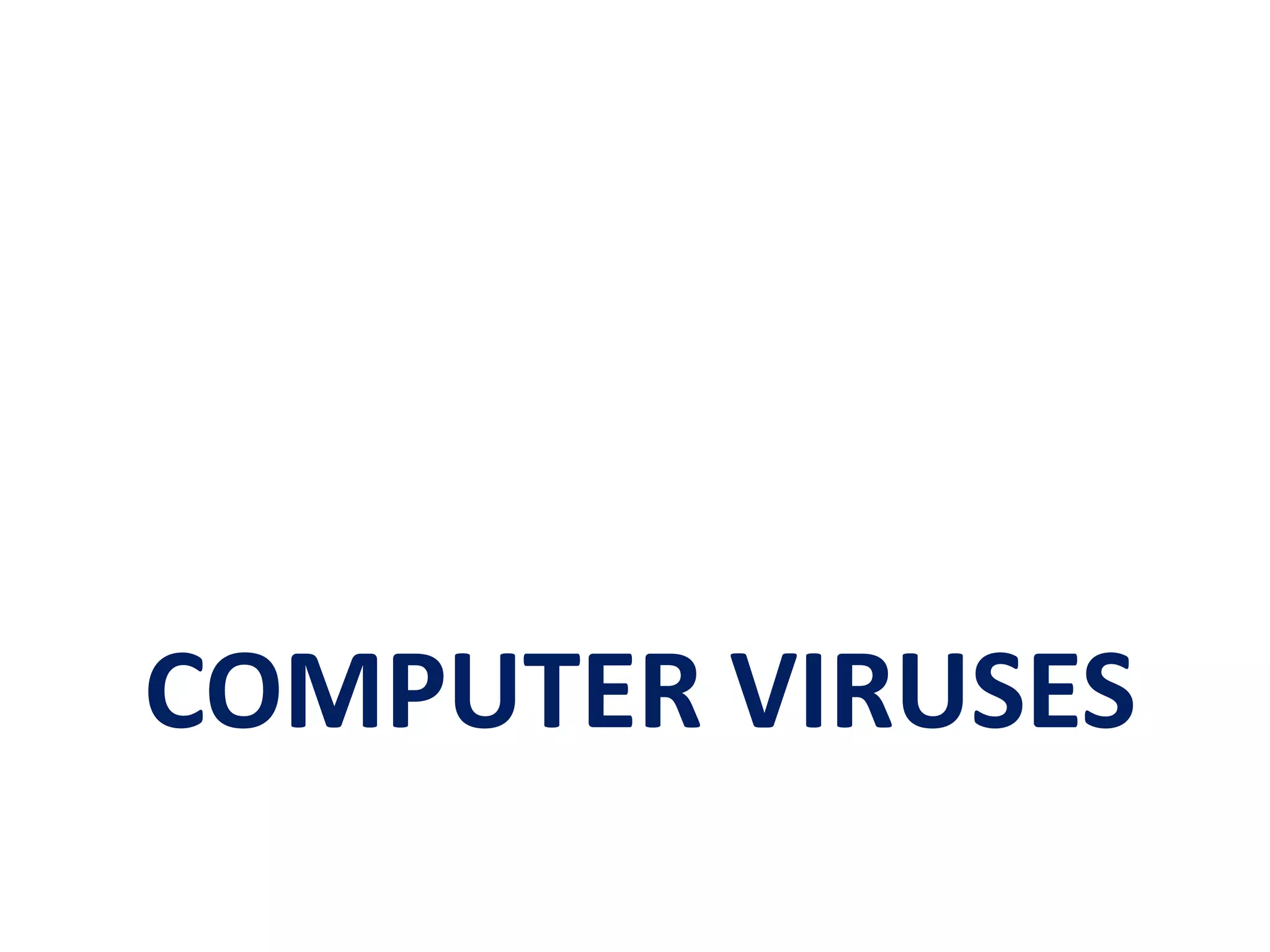 COMPUTER VIRUSES
 
