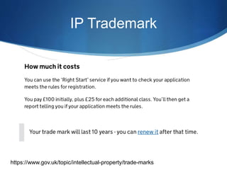 IP Trademark
https://www.gov.uk/topic/intellectual-property/trade-marks
 