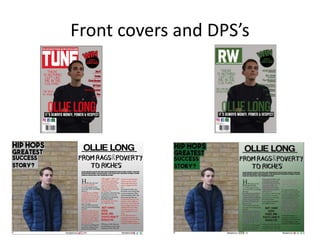 Front covers and DPS’s
 