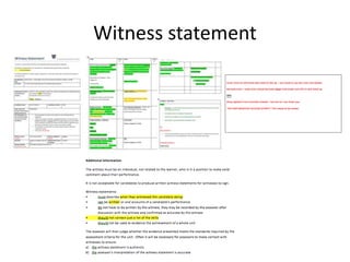 Witness statement
 