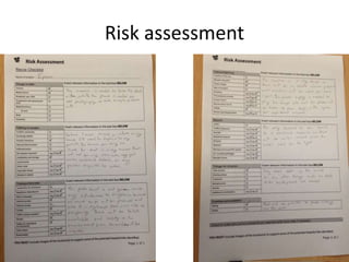 Risk assessment
 