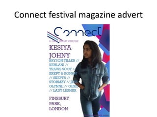 Connect festival magazine advert
 