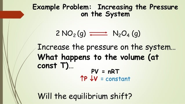 Chem 2 Chemical Equilibrium Ix Le Chatelier S Principle And Pressu Chem 2 Chemical Equilibrium Ix Le Chatelier S Principle And Pressu