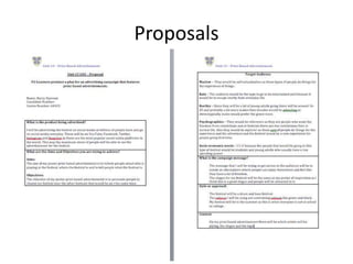 Proposals
 