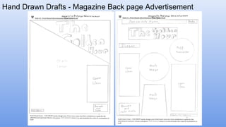 Hand Drawn Drafts - Magazine Back page Advertisement
 