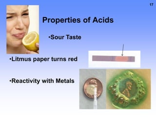 Litmus paper turns red