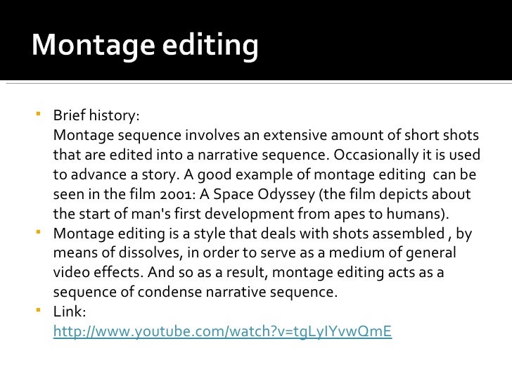 define montage sequence define montage sequence