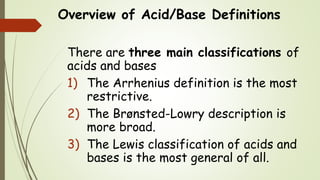Bronsted Lowry Definition Of Acid Base - Acid Base Equilibria