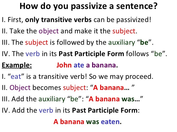 Unit 17 relating sentences negatives, questions, passive and active