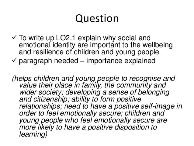 unit 094 support children and young people to have a positive relationships The effects of transitions on child and young person development children need the support of the adults surrounding them to be able to deal with the situation therefore it is essential to maintain positive relationships with children affected by transitions. unit 094 support children and young people to have a positive relationships The effects of transitions on child and young person development children need the support of the adults surrounding them to be able to deal with the situation therefore it is essential to maintain positive relationships with children affected by transitions.
