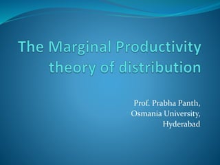Prof. Prabha Panth,
Osmania University,
Hyderabad
 