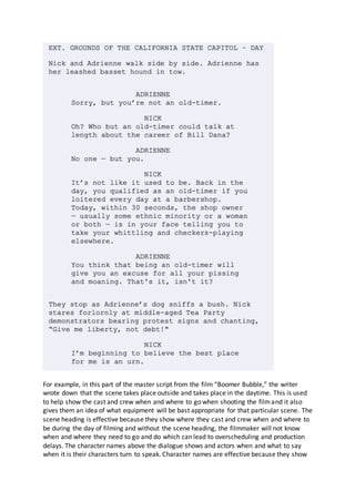 Unit 19 screenwriting- learning aim a and b | DOCX
