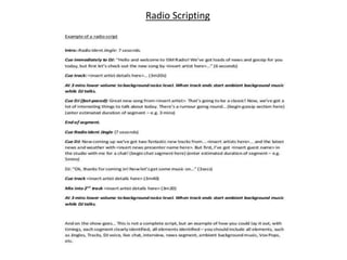 Radio Scripting
 