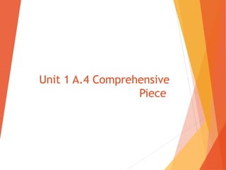 Unit 1 A.4 Comprehensive
Piece
 
