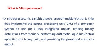 Unit 1 microporcessor and microcontroller | PPTX