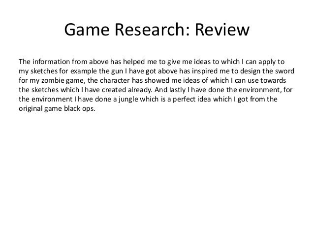 research hypothesis about online games