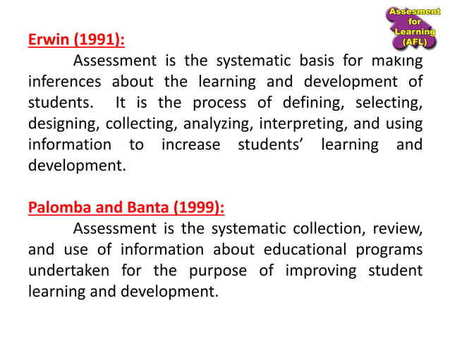 Meaning Nature And Functions Of Assessment