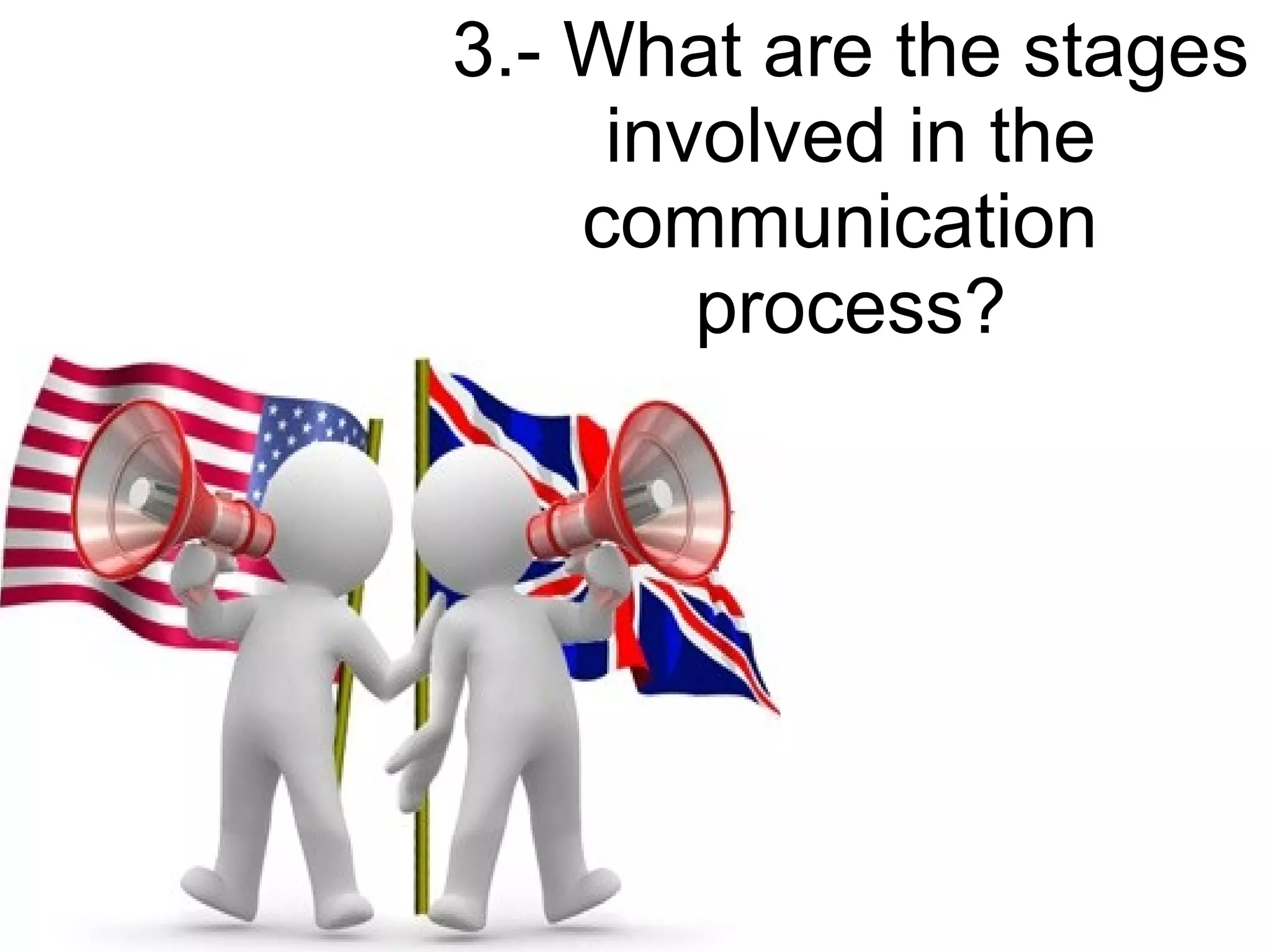 3.- What are the stages
involved in the
communication
process?
 