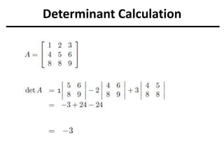 Determinant Calculation
1
 