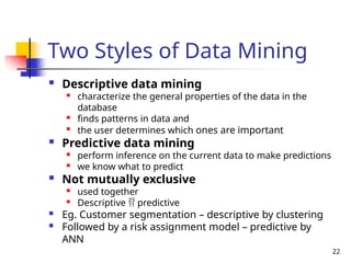Introduction to Data Mining and Data Warehousing | PPTX