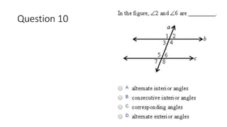 Question 10 
 
